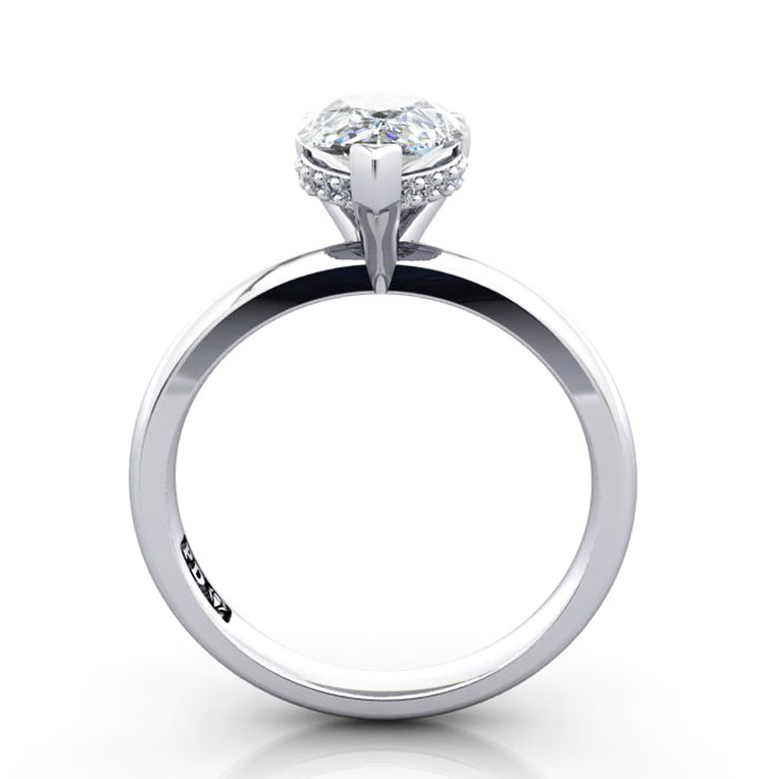 Pear Diamond Ring White Gold RS51 TF Pear Diamond Ring White Gold RS51 TF