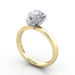 Pear Diamond Ring Yellow Gold RS51 3D Pear Diamond Ring Yellow Gold RS51 3D