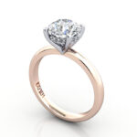 Round Brilliant Diamond Ring Rose Gold RS51 3D Round Brilliant Diamond Ring Rose Gold RS51 3D