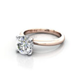 Round Brilliant Diamond Ring Rose Gold RS51 LF Round Brilliant Diamond Ring Rose Gold RS51 LF