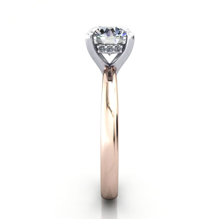 Round Brilliant Diamond Ring Rose Gold RS51 SV Round Brilliant Diamond Ring Rose Gold RS51 SV