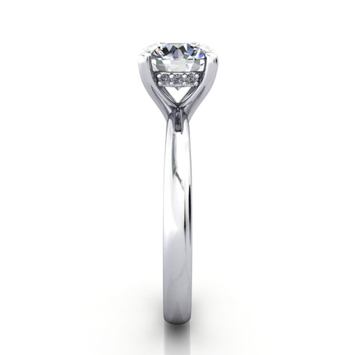 Round Brilliant Diamond Ring White Gold RS51 SV