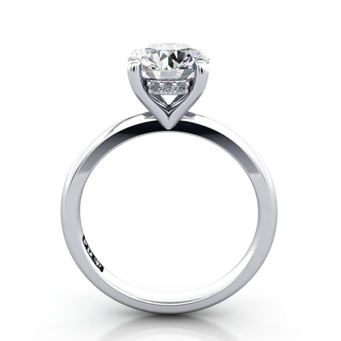 Round Brilliant Diamond Ring White Gold RS51 TF