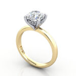 Round Brilliant Diamond Ring Yellow Gold RS51 3D Round Brilliant Diamond Ring Yellow Gold RS51 3D