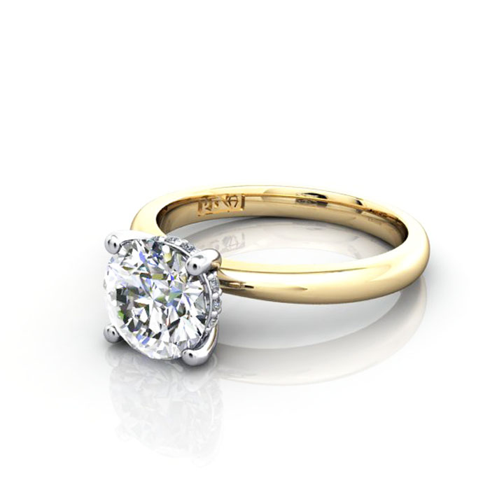 Round Brilliant Diamond Ring Yellow Gold RS51 LF Round Brilliant Diamond Ring Yellow Gold RS51 LF