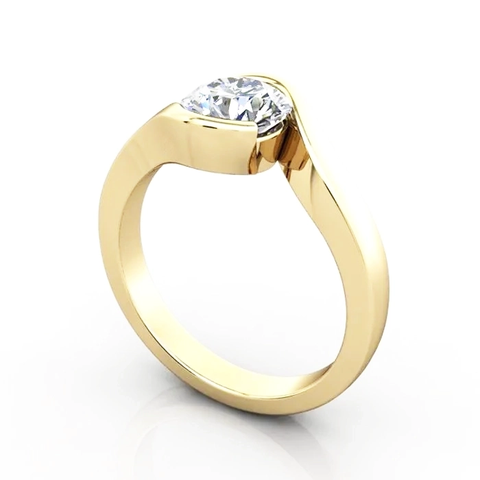 Diamond Ring RS24 Yellow Gold 3D