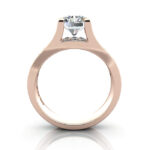 Radiant Cut Diamond Ring with Accents RSA12 Rose Gold TF Radiant Cut Diamond Ring with Accents RSA12 Rose Gold TF