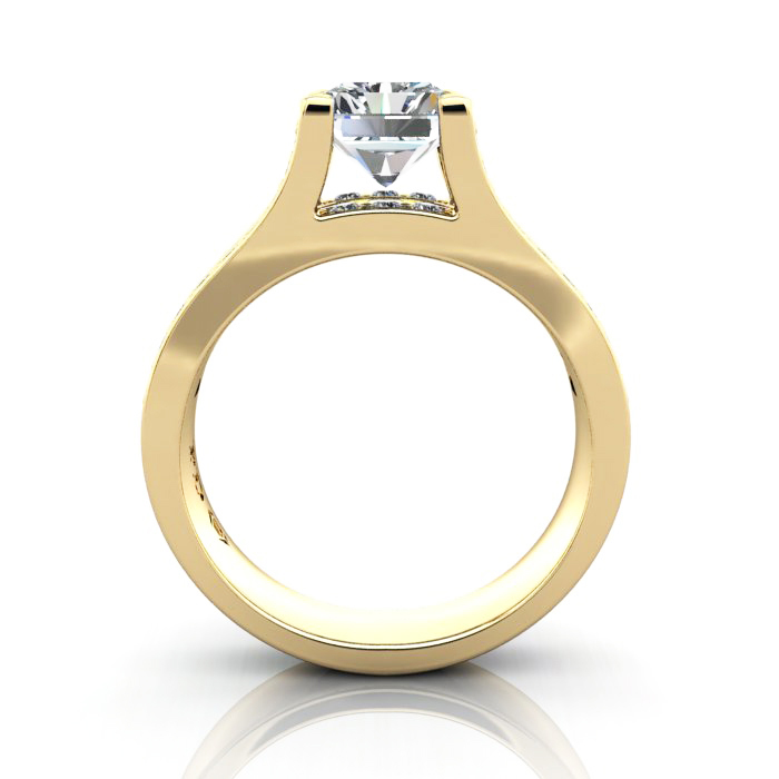 Radiant Cut Diamond Ring with Accents RSA12 Yellow Gold TF Radiant Cut Diamond Ring with Accents RSA12 Yellow Gold TF
