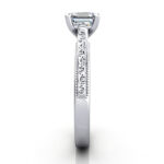 Asscher Cut Vintage Diamond Ring Platinum RV2 SV