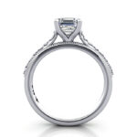 Asscher Cut Vintage Diamond Ring Platinum RV2 TF