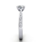 Cushion Cut Vintage Diamond Ring Platinum RV2 SV Cushion Cut Vintage Diamond Ring Platinum RV2 SV
