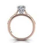Cushion Cut Vintage Diamond Ring Rose Gold RV2 TF Cushion Cut Vintage Diamond Ring Rose Gold RV2 TF