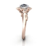 Cushion Cut Vintage Diamond Ring Rose Gold RV6 SV Cushion Cut Vintage Diamond Ring Rose Gold RV6 SV
