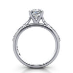 Cushion Cut Vintage Diamond Ring White Gold RV2 TF Cushion Cut Vintage Diamond Ring White Gold RV2 TF