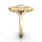 Cushion Cut Vintage Diamond Ring Yellow Gold RV5 SV Cushion Cut Vintage Diamond Ring Yellow Gold RV5 SV