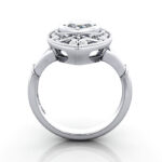Marquise Cut Vintage Diamond Ring White Gold RV5 TF Marquise Cut Vintage Diamond Ring White Gold RV5 TF