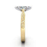 Marquise Cut Vintage Diamond Ring Yellow Gold RV2 SV