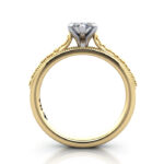 Marquise Cut Vintage Diamond Ring Yellow Gold RV2 TF