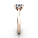 Oval Cut Vintage Diamond Ring Rose Gold RV3 SV