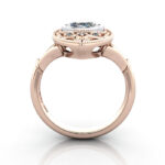 Oval Cut Vintage Diamond Ring Rose Gold RV5 TF