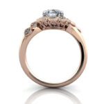 Oval Cut Vintage Diamond Ring Rose Gold RV6 TF Oval Cut Vintage Diamond Ring Rose Gold RV6 TF