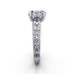 Oval Cut Vintage Diamond Ring White Gold RV1 SV Oval Cut Vintage Diamond Ring White Gold RV1 SV