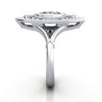 Oval Cut Vintage Diamond Ring White Gold RV5 SV