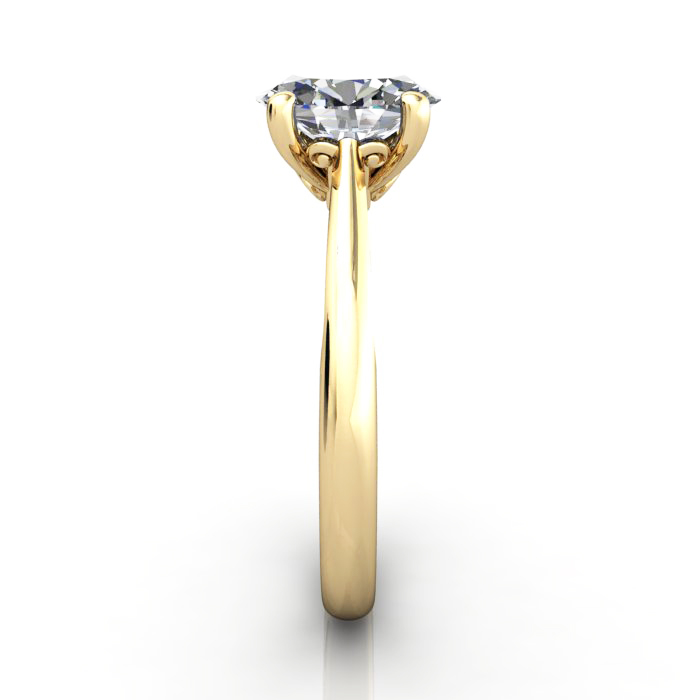 Oval Cut Vintage Diamond Ring Yellow Gold RV3 SV Oval Cut Vintage Diamond Ring Yellow Gold RV3 SV