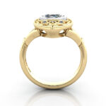 Oval Cut Vintage Diamond Ring Yellow Gold RV5 TF Oval Cut Vintage Diamond Ring Yellow Gold RV5 TF