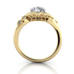 Oval Cut Vintage Diamond Ring Yellow Gold RV6 TF Oval Cut Vintage Diamond Ring Yellow Gold RV6 TF