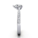 Pear Cut Vintage Diamond Ring White Gold RV2 SV