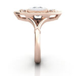 Princess Cut Vintage Diamond Ring Rose Gold RV5 SV Princess Cut Vintage Diamond Ring Rose Gold RV5 SV