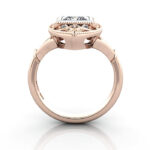 Princess Cut Vintage Diamond Ring Rose Gold RV5 TF Princess Cut Vintage Diamond Ring Rose Gold RV5 TF