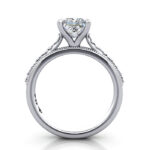 Princess Cut Vintage Diamond Ring White Gold RV2 TF Princess Cut Vintage Diamond Ring White Gold RV2 TF