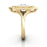 Princess Cut Vintage Diamond Ring Yellow Gold RV5 SV