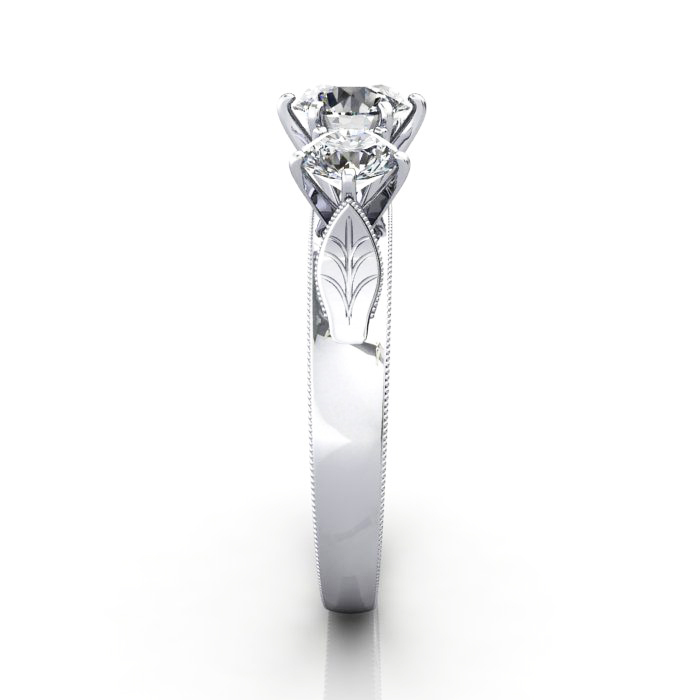 Round Brilliant Vintage Diamond Ring Platinum RV4 SV Round Brilliant Vintage Diamond Ring Platinum RV4 SV