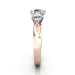 Round Brilliant Vintage Diamond Ring Rose Gold RV4 SV