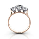 Round Brilliant Vintage Diamond Ring Rose Gold RV4 TF