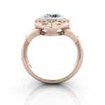 Round Brilliant Vintage Diamond Ring Rose Gold RV5 TF