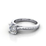 Round Brilliant Vintage Diamond Ring White Gold RV2 LF Round Brilliant Vintage Diamond Ring White Gold RV2 LF