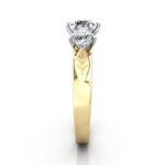 Round Brilliant Vintage Diamond Ring Yellow Gold RV4 SV