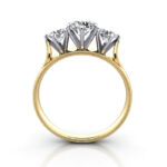 Round Brilliant Vintage Diamond Ring Yellow Gold RV4 TF