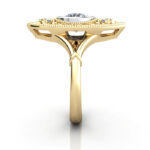 Round Brilliant Vintage Diamond Ring Yellow Gold RV5 SV