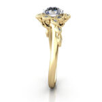 Round Brilliant Vintage Diamond Ring Yellow Gold RV6 SV