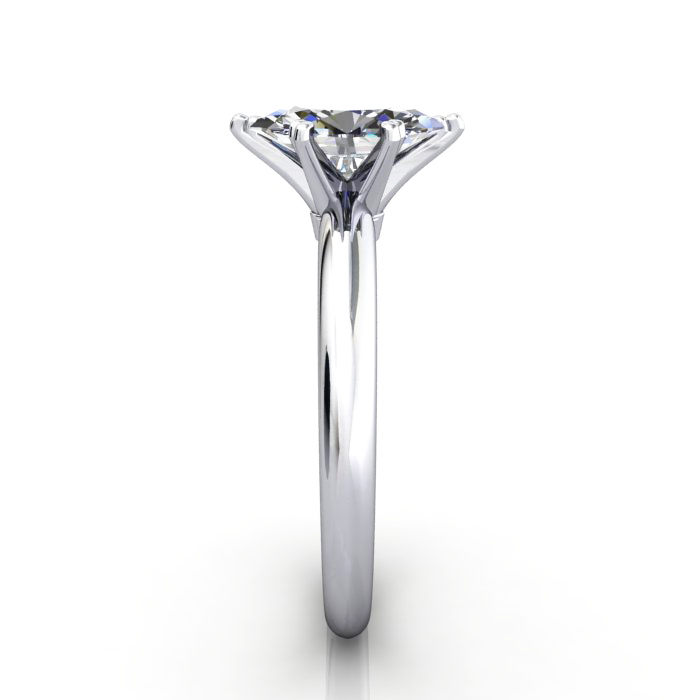 Oval Cut Solitaire Diamond Ring Platinum RS2 SV