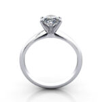 Oval Cut Solitaire Diamond Ring Platinum RS2 TF