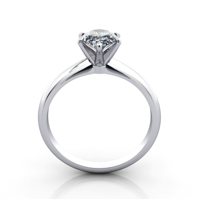 Oval Cut Solitaire Diamond Ring Platinum RS2 TF