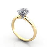 Oval Cut Solitaire Diamond Ring Yellow Gold RS2 3D Oval Cut Solitaire Diamond Ring Yellow Gold RS2 3D