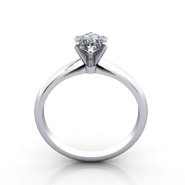 Pear Cut Solitaire Diamond Ring Platinum RS2 TF Pear Cut Solitaire Diamond Ring Platinum RS2 TF