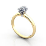 Pear Cut Solitaire Diamond Ring Yellow Gold RS2 3D Pear Cut Solitaire Diamond Ring Yellow Gold RS2 3D